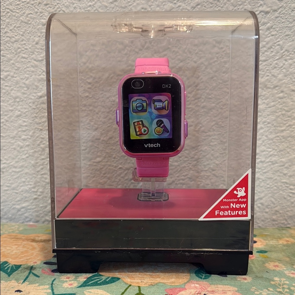 Pink Digital Retro Watch with Square Face